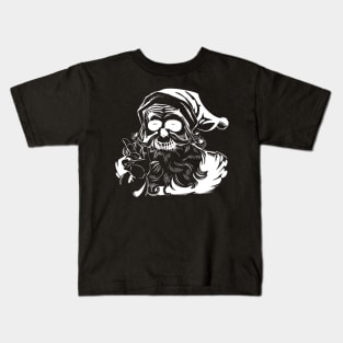 Skeleclaus (white) Kids T-Shirt